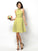 A-Line/Princess High Neck Pleats Sleeveless Short Chiffon Bridesmaid Dresses TPP0005682