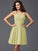 A-Line/Princess Straps Ruffles Sleeveless Short Silk like Satin Bridesmaid Dresses TPP0005743