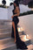 Black Criss-cross Sexy Split Latest Shiny Floor-length Mermaid Sleeveless Prom Dresses
