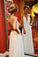 New Arrival Gold Lace Ivory Backless Long Open Back Deep V Neck Cheap Wedding Dresses