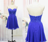 Tulle Lace Homecoming Dress Royal Blue Fitted Homecoming Dress Short Prom Dress