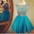 Blue Short Prom Dresses Homecoming Gowns Fitted Party Dress Sparkly Cocktail Dress