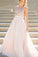 A Line Pink V Neck Sequins Simple Long Cheap Chiffon Backless Sleeveless Prom Dresses