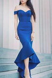 Charming Royal Blue Off-the-Shoulder Mermaid Sexy Sweetheart Formal Evening Dresses