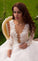 Boho Princess A-Line V-Neck Tulle Ivory Long Sleeves Wedding Gowns